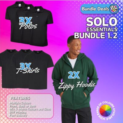 Tradesmen Bundle Deal: 3 Polo Shirts, 3 T-Shirts, 2 Zipped Hoodies