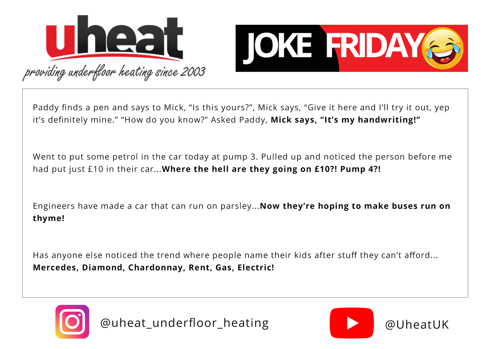 Uheat Joke Friday - Happy Friday Everyone 10th March 2022 copy - EletriciansForums.net