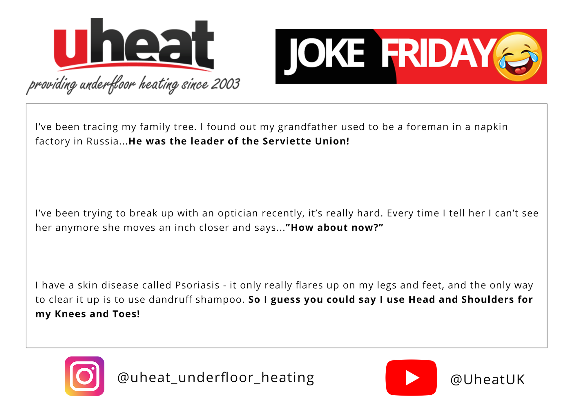 Uheat Joke Friday - Happy Friday Everyone 11th February 2022 copy - EletriciansForums.net