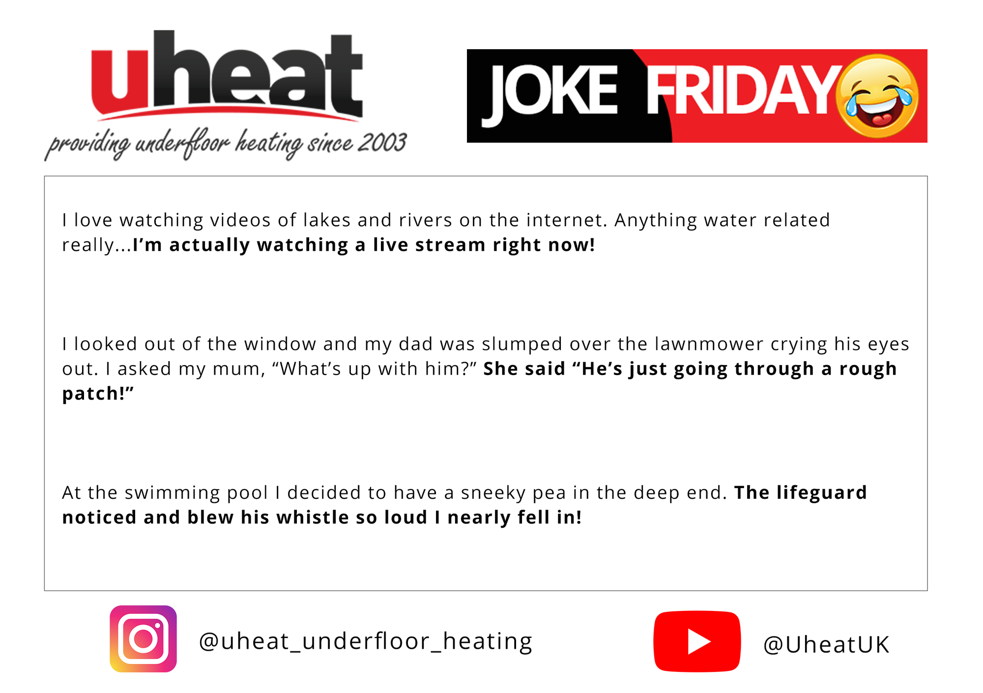 Uheat Joke Friday - Happy Friday Everyone 1st April Copy - EletriciansForums.net