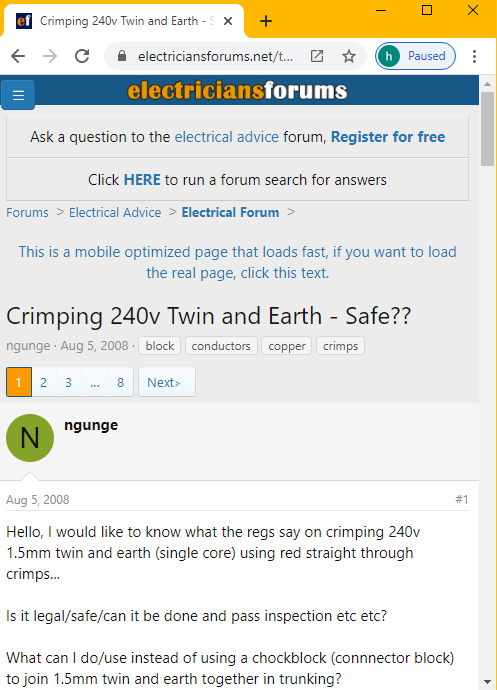 Electricians Forums Now Using AMP (Accelerated Mobile Pages) for Small Screen Devices electrical-advice-using-mobile-pages-fast.PNG - EletriciansForums.net