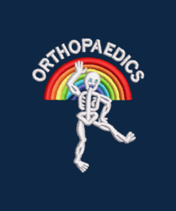 Rainbow Skeleton Dancing Embroidery