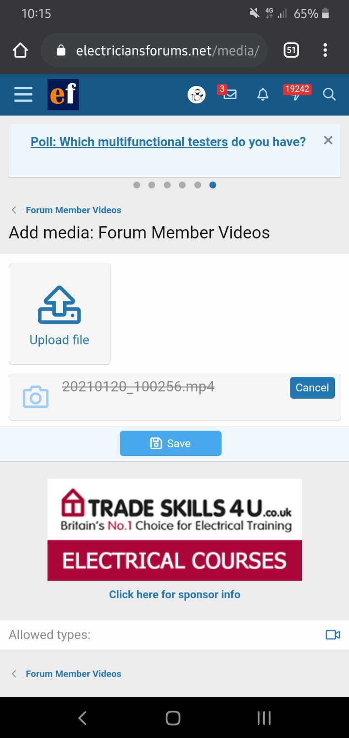 Electrical Videos; Please add all the videos you have to the forum Screenshot_20210120-101556_Chrome - EletriciansForums.net