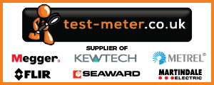 Suppliers of electrical test equipment from Megger, Seaward, Kewtech, Metrel, Flir, Martindale and many more